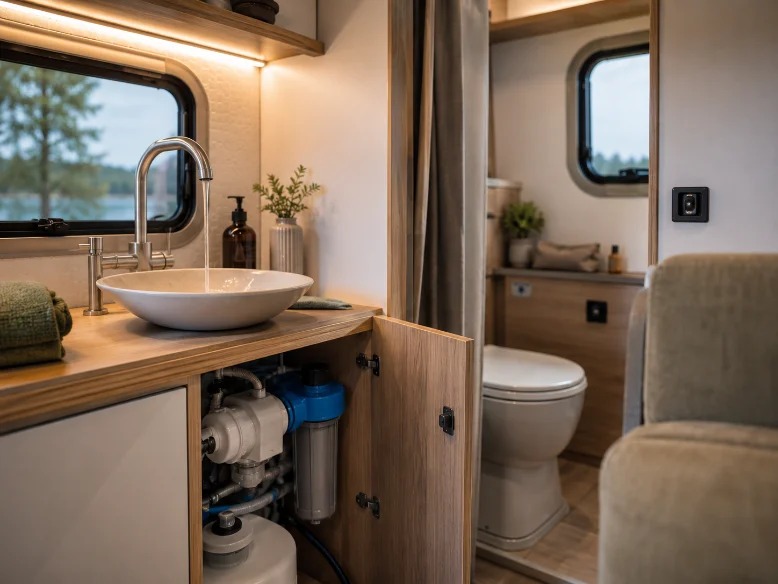 Circuit d’eau et toilettes